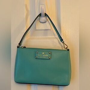 Kate Spade Aqua Leather Shoulder Bag